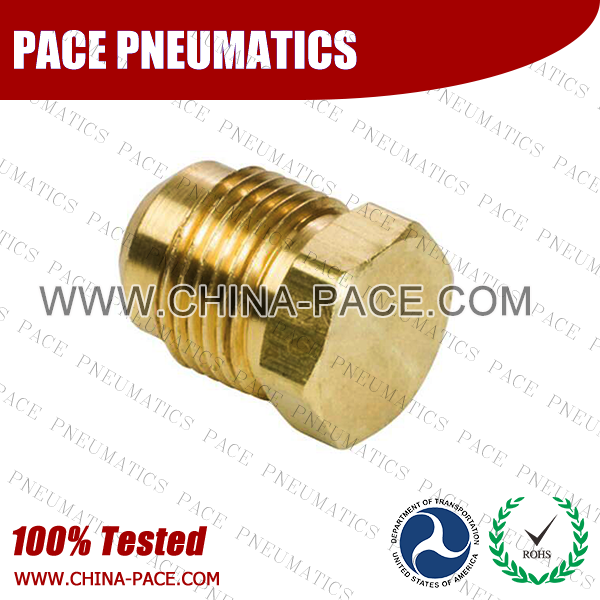 Flared Plug SAE 45°Flare Fittings, Brass Pipe Fittings, Brass Air Fittings, Brass SAE 45 Degree Flare Fittings